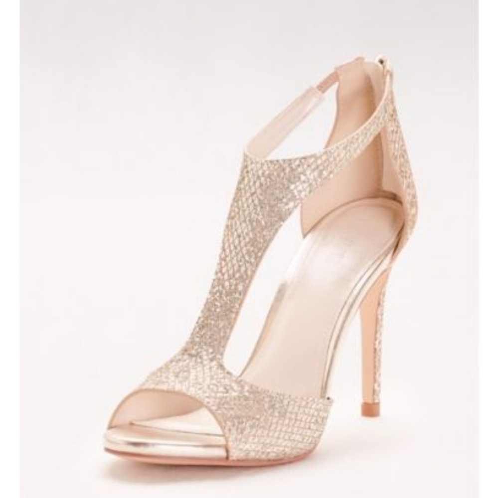 Gold glitter heel